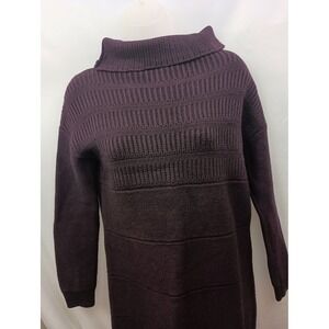 Toast merino wool winter warm purple plum‎ XS ribbed sweater long sleeve dress